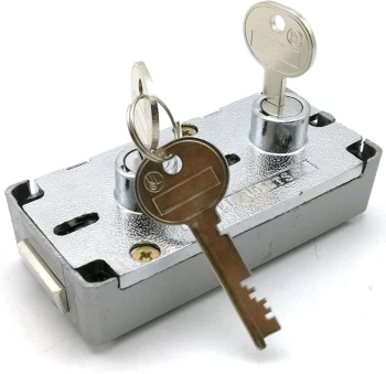 Dual Nose Safe Deposit Lock with Changeable Renter Key and Guard Key
